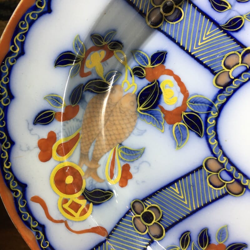 Davenport plate, pagoda pattern, circa 1830-31264