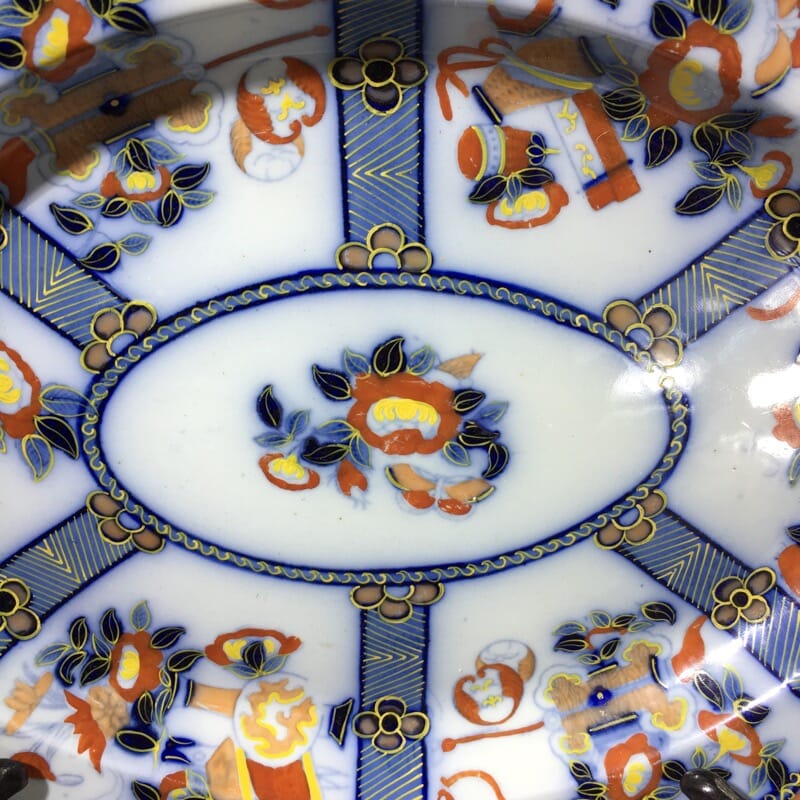 Davenport plate, pagoda pattern, circa 1830-31263