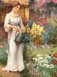 Affleck, William: Watering the Garden, Watercolour c. 1870-31531