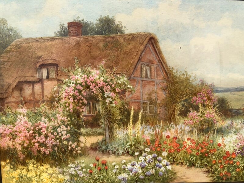 Affleck, William: A Country Cottage, watercolour circa 1870 -0