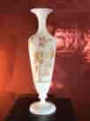 Large Victorian opaque glass vase, raised gilt berry sprays, c. 1880 -0