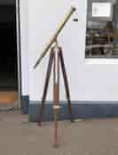 Brass telescope on stand, 20th century. -0