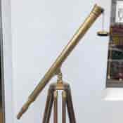 Brass telescope on stand, 20th century. -32234