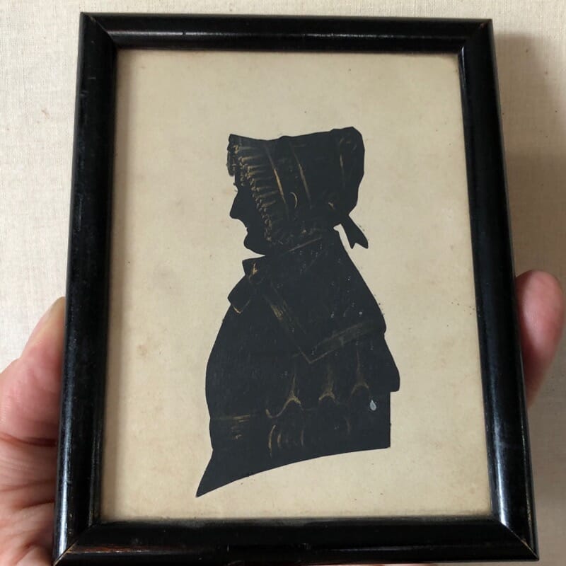 Paper silhouette profile of Jans Kirkland née Chapman, c. 1825 -0