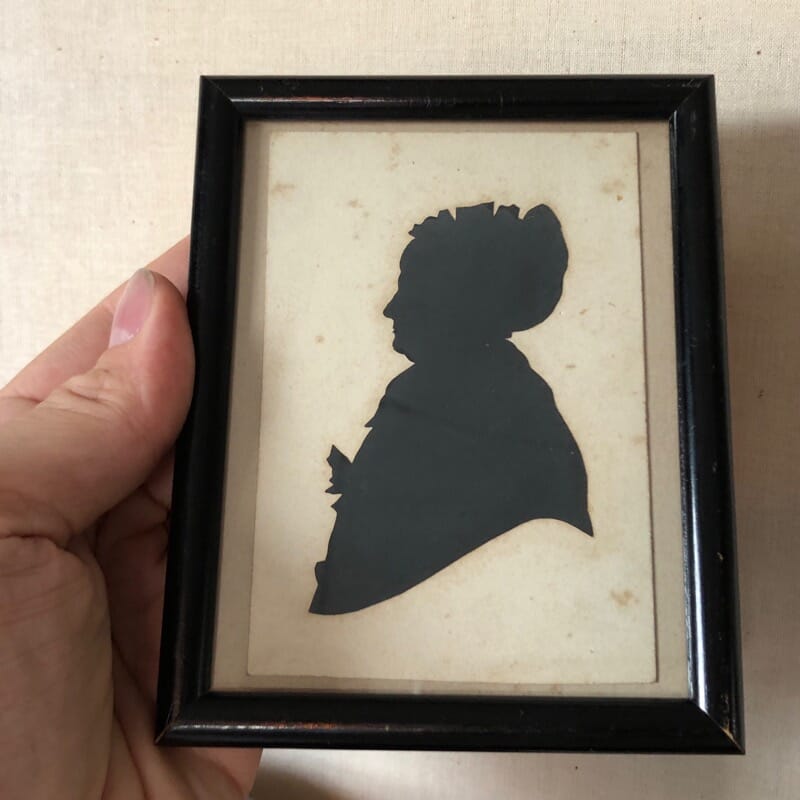 Paper silhouette profile of Dorothy Kirkland née Glazebrook, c. 1825 -0