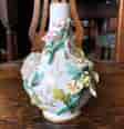 English porcelain vase, flower encrusted, circa 1850-0