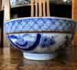 Japanese porcelain bowl, Mt Fuji & gardens, 19th century. -0