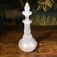 Victorian milk glass perfume decanter, c.1860-0