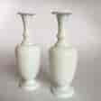 Pair of small Victorian milk glass vases, c. 1890-0