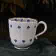 Caughley coffee cup with cornflower sprig pattern, Circa 1785. -0