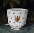 Caughley coffee cup with cornflower sprig & pheonix, Circa 1785. -0