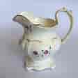 Staffordshire porcelain jug, unusual spreading foot, c.1840 -0