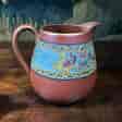 Maw terracotta jug, enamelled decoration, c.1890 -0