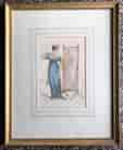 Regency fashion print - Lady in a mirror - from La Belle Assemblée 1809-0