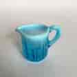 Small turquoise Vaseline glass jug, c.1890 -0