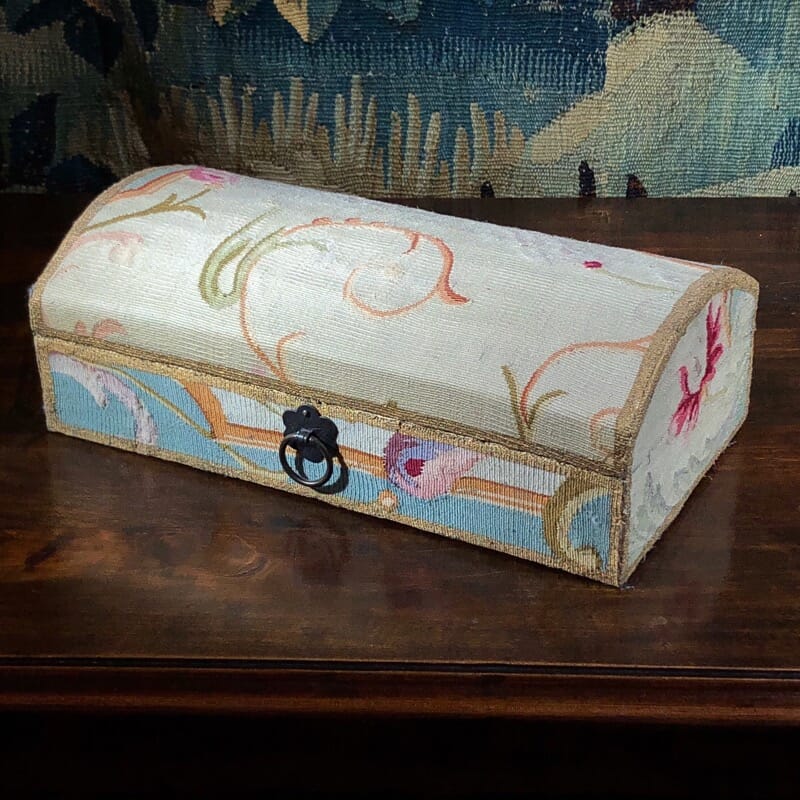 Aubusson Tapestry fragment, box-mounted by Jacques Lamy, 18th & 20th century -0
