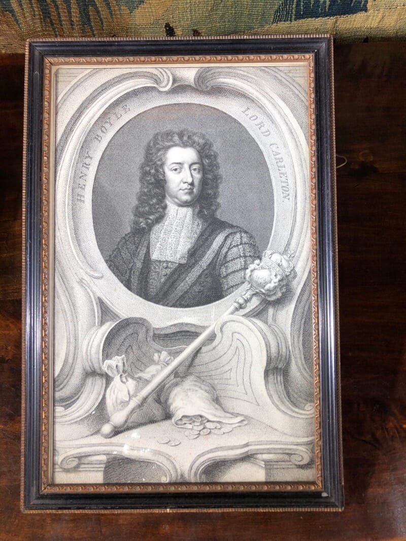 Lord Carleton - Henry Boyle, Chancellor of the Exchequer, engraving circa 1750-0