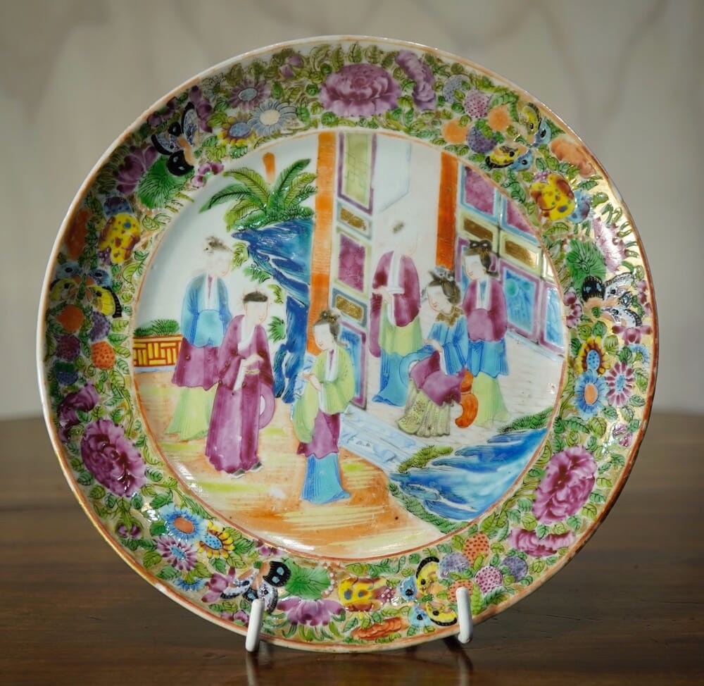 Chinese Cantonese porcelain dish