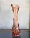 Tall peach coloured Art Glass vase, mid 20th Century -0