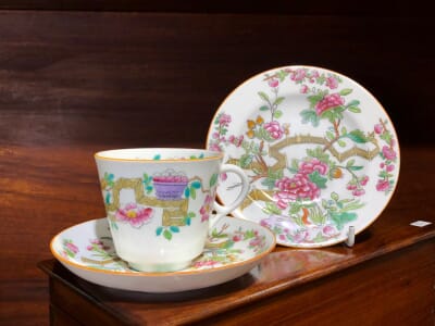 Copeland SPODE cup saucer plate, Peony Rose pattern,