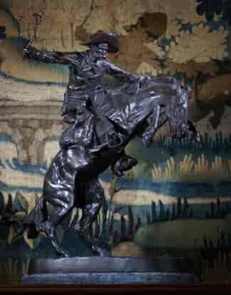 The Bronco Buster , bronze after Frederic Remington, later 20th century-0
