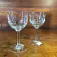 Pair of Victorian cut glass wine glasses, c. 1880 -0