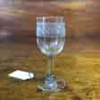 Single small liquor glass in 'Greek Key' pattern, c. 1900 -0