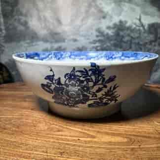 Liverpool punch bowl with Rare Mixed Bouquets prints, Seth Pennington, c.1790