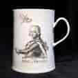 Frederick the Great print on Worcester porcelain, 1761