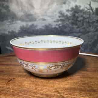 English Bloor Derby Slop bowl, Cornucopia, circa 1830.