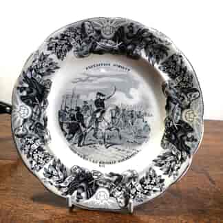 French Creamware plate, Crimean War scene, Circa 1855