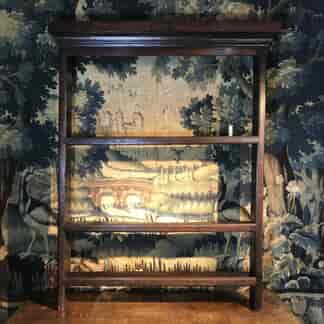 George III oak dresser rack, three shelves, c. 1790
