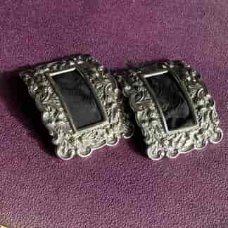 Pair of Scottish Sterling Silver shoe buckles, Edinburgh 1919