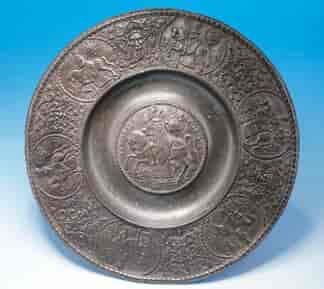 Ferdinand III Holy Roman Emperor Pewter Charger, c. 1650