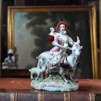 Derby figure of the 'Welch Tailor's Wife', c. 1785