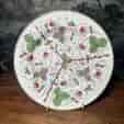 English porcelain strawberry pattern plate, circa 1820