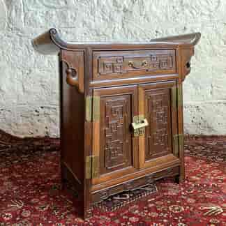 Chinese hardwood quality small cabinet, late Qing Dynasty, c. 1900