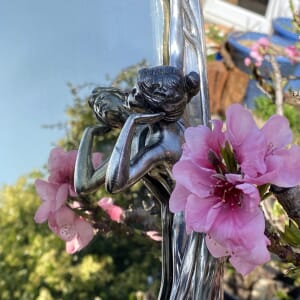 WMF Jugendstil – Art Nouveau table mirror, 'The First Cuckoo', EP