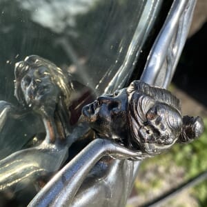 WMF Jugendstil – Art Nouveau table mirror, 'The First Cuckoo', EP