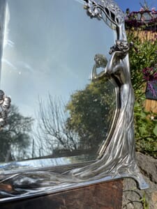 WMF Jugendstil – Art Nouveau table mirror, 'The First Cuckoo', EP