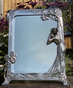 WMF Jugendstil – Art Nouveau table mirror, 'The First Cuckoo', EP