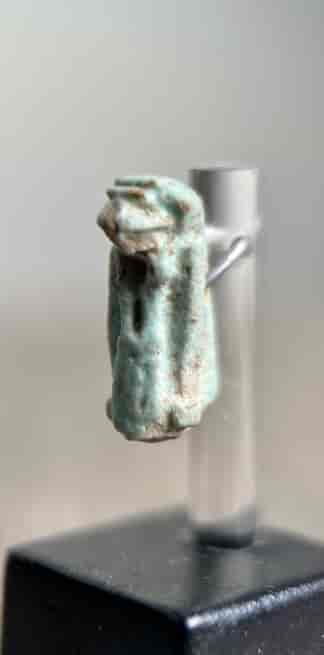Ancient Egyptian Faience amulet, Thoth the Scribe god, 700-300 BC