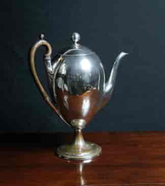 Old Sheffield Plate coffee pot, egg-form, by Roberts, Cadman & Co, for Clan Grierson, 1805