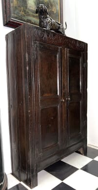 English Oak Cupboard dated 1655
