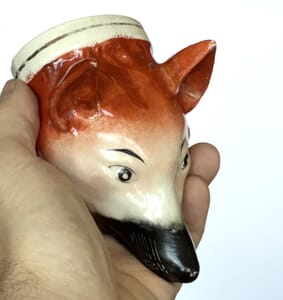 Fox head stirrup cup, early 19th century