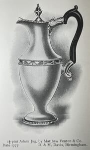 1777 Old Sheffield Plate claret jug illustrated in Bradbury