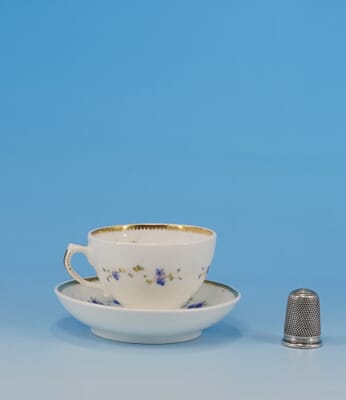 Grainger Worcester toy teacup & saucer c.1820 – Moorabool Antique