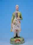 Staffordshire pottery theatrical figure Madame Vestris as 'Broom Girl', c. 1825