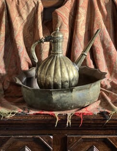 Seljuk Islamic bronze basin, 13th century