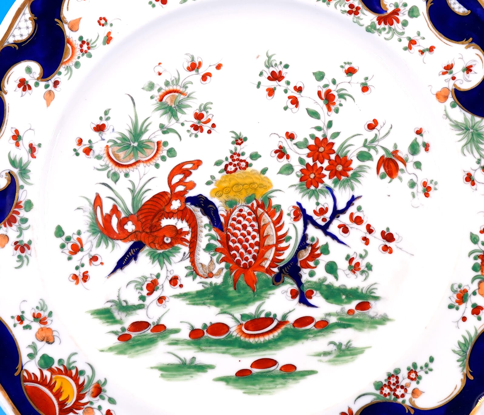Chamberlain Worcester plate c.1835 Jabberwocky pattern